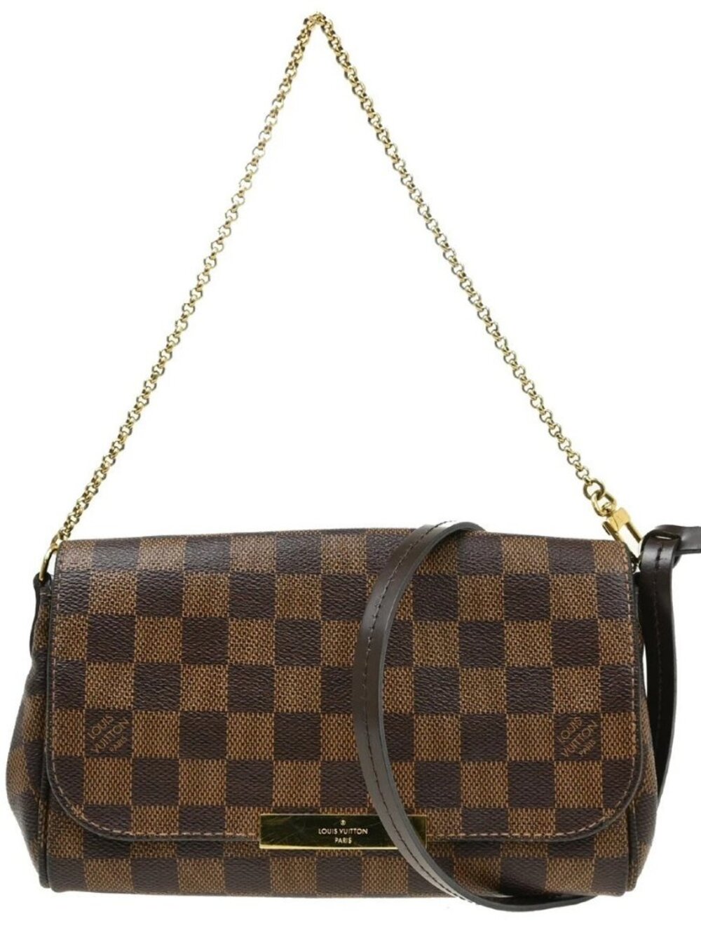 Best06 LOUIS VUITTON Damier Favorite PM Shoulder Bag N41276 DU2114 TQ00038